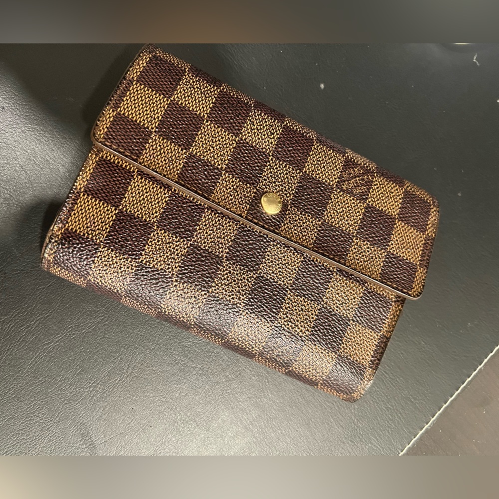 Louis Vuitton LV Wallet Damier Porte Tresor Etui Papiers  Brown